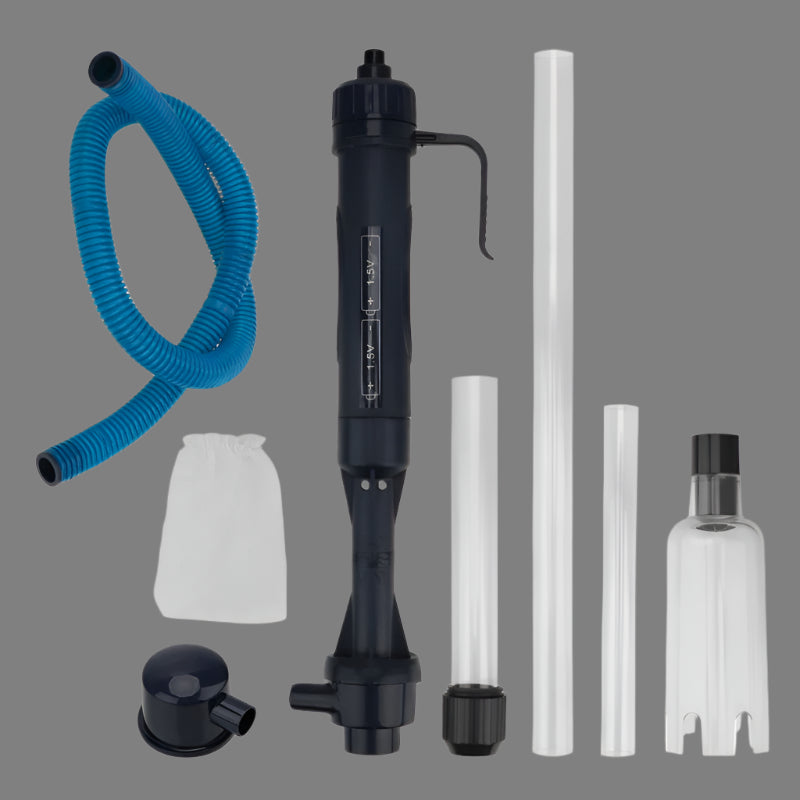 Fish Tank Cleaner Battery Syphon Change Pump Water Filter