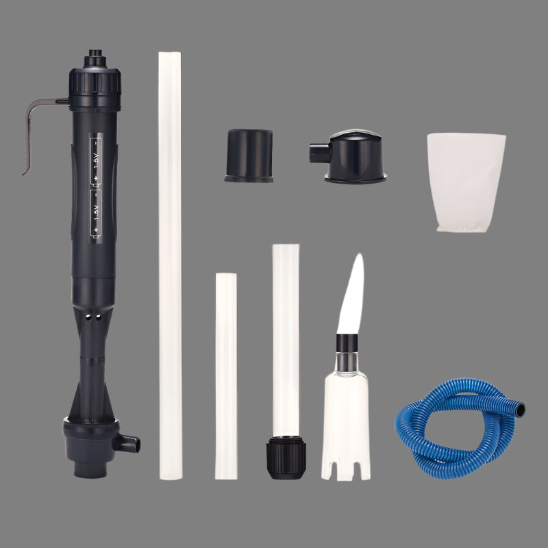 Fish Tank Cleaner Battery Syphon Change Pump Water Filter