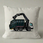 Garbage Truck Design 100% Linen Cushion Cover