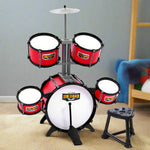 Keezi Kids 7 Drum Set Junior Drums Kit Musical Play Toys Childrens Mini Big Band
