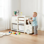 Truck Shaped Toddler Storage Cabinet With Bins And Drawers