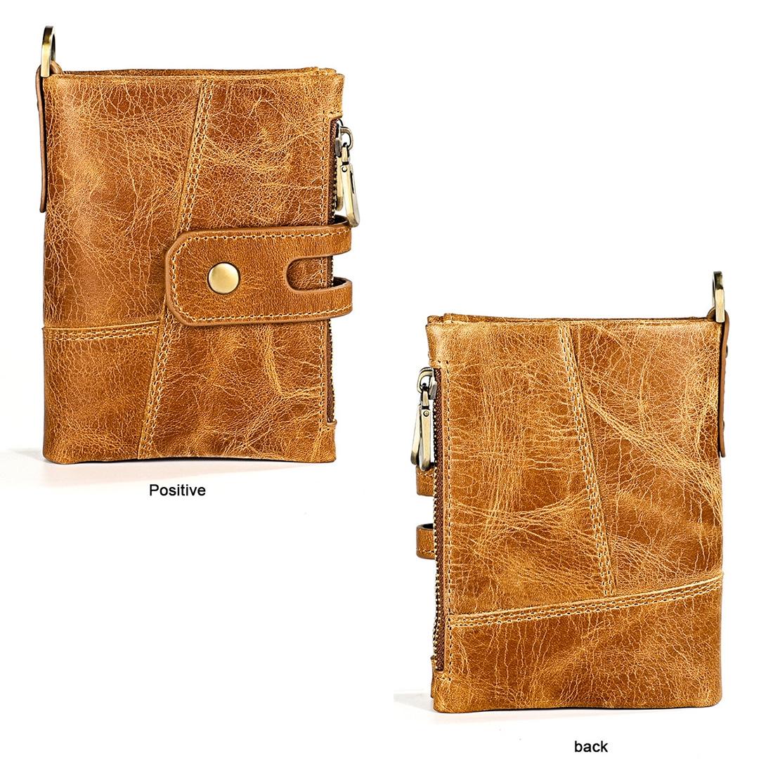 Men Rfid Leather Wallet with Card Slots - Black
