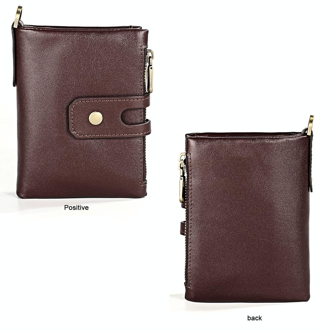 Men Rfid Leather Wallet with Card Slots - Black