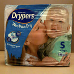 1pk 82 Drypers Baby Wee Wee Dry Nappies - Small 3-7Kg