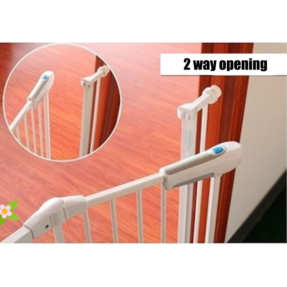 Adjustable Baby and Pet Security Gate with Auto Close Swing Door