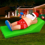 Aussie Christmas Relaxing Santa Inflatable 1.8M LED Illuminated Decorations