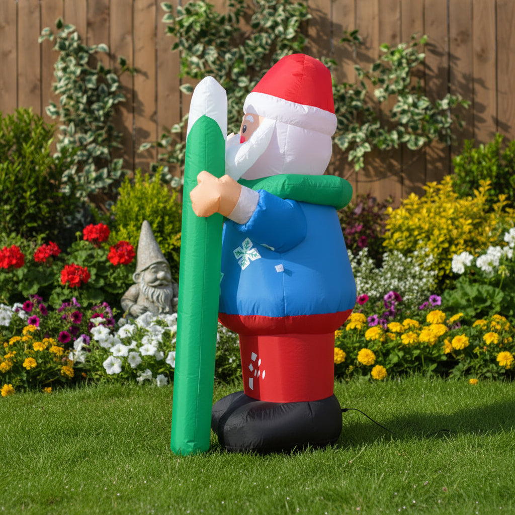 Aussie Christmas Surfin' Santa Inflatable 1.6M Illuminated Decorations