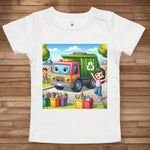 Fun Cartoon Rubbish Truck Infant Wee Tee