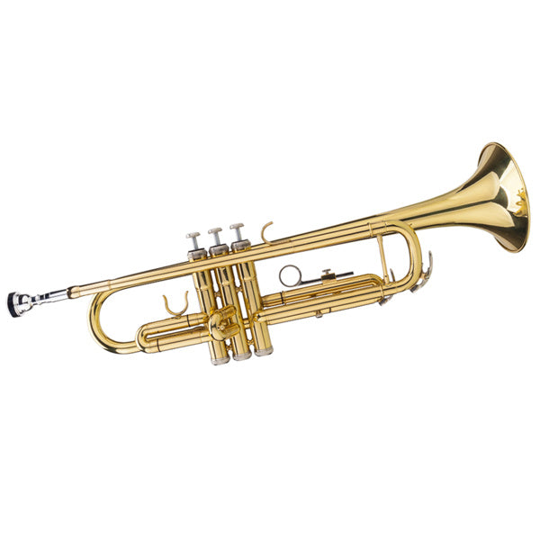Drop B Tone Adjustable Trumpet, Gloves and Trumpet Box Set Plaint Golden