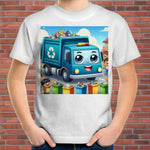 Kids cartoon garbage truck T-Shirt