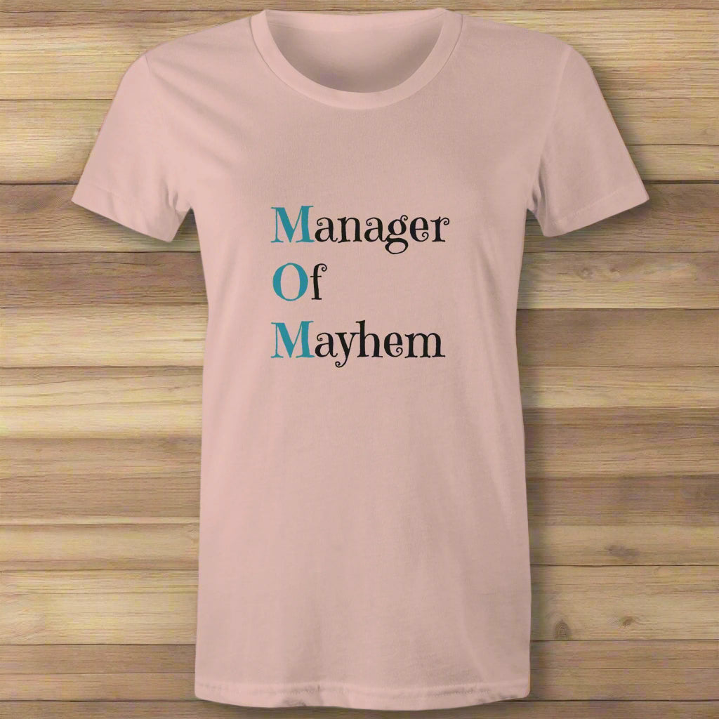 MOM - Manger Of Mayhem Women's Maple Tee