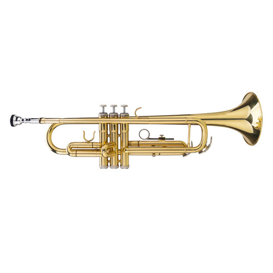 Drop B Tone Adjustable Trumpet, Gloves and Trumpet Box Set Plaint Golden