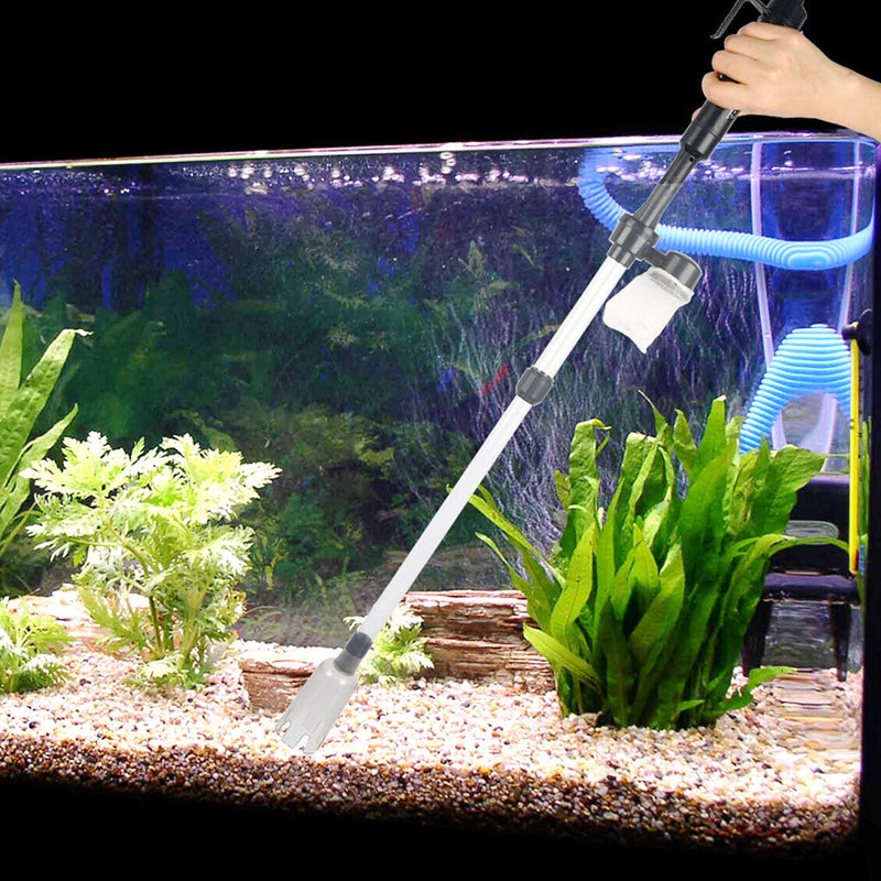 Fish Tank Cleaner Battery Syphon Change Pump Water Filter