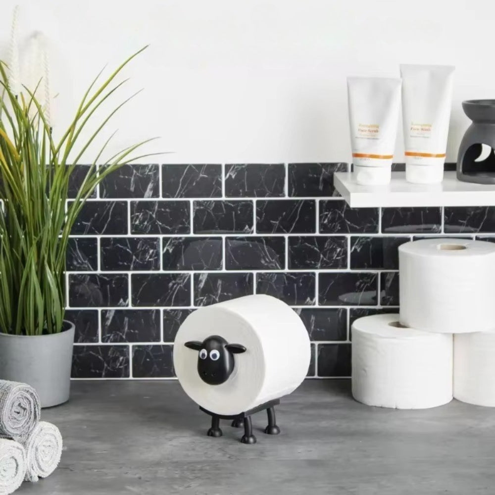 Cute Sheep Toilet Paper Holder Free Standing Decorative Rack