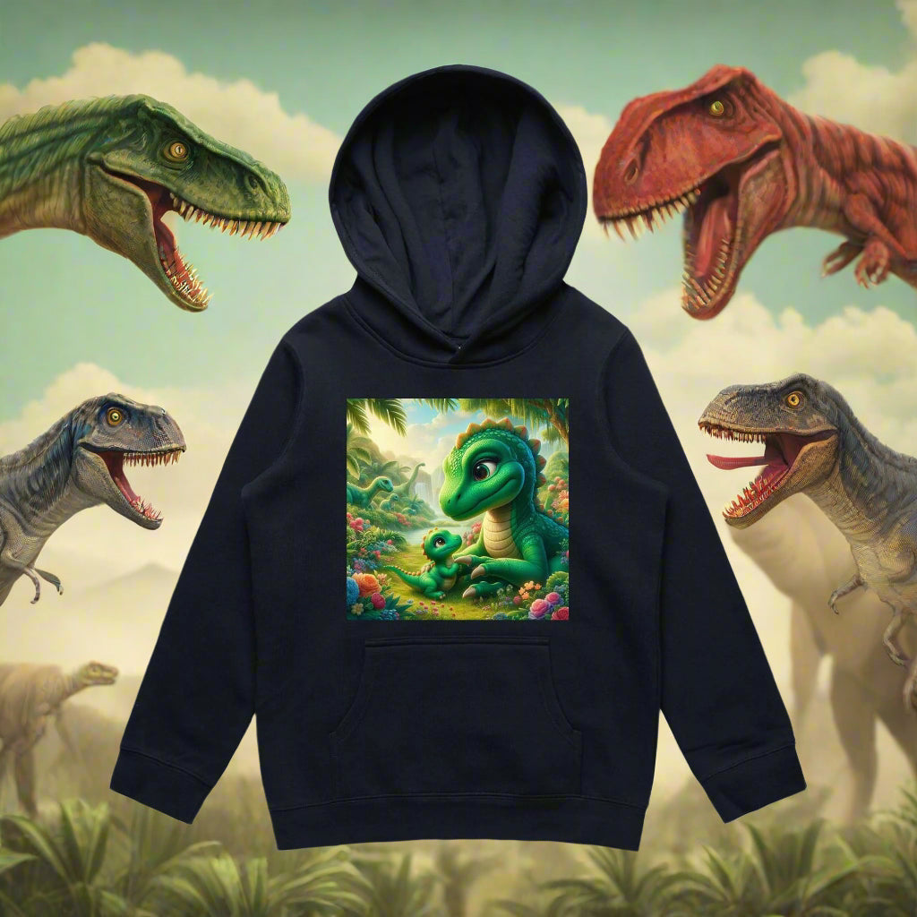Mummy and Baby Dino - Youth Hoodie