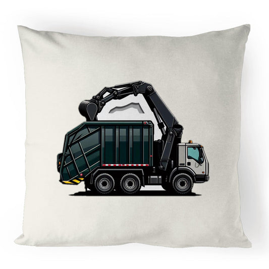 Garbage Truck Design 100% Linen Cushion Cover
