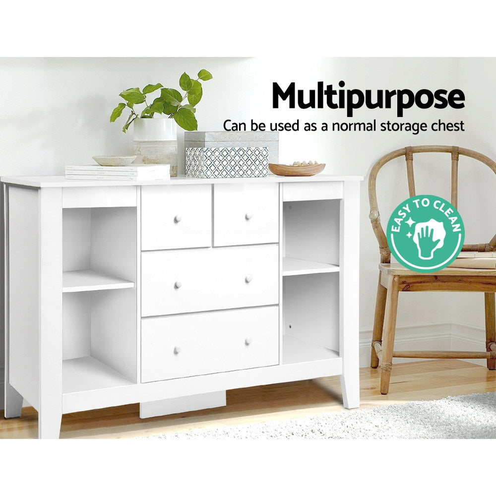 Baby Changing Table/Nappy Station Drawers Chest Cabinet Nursery Furniture