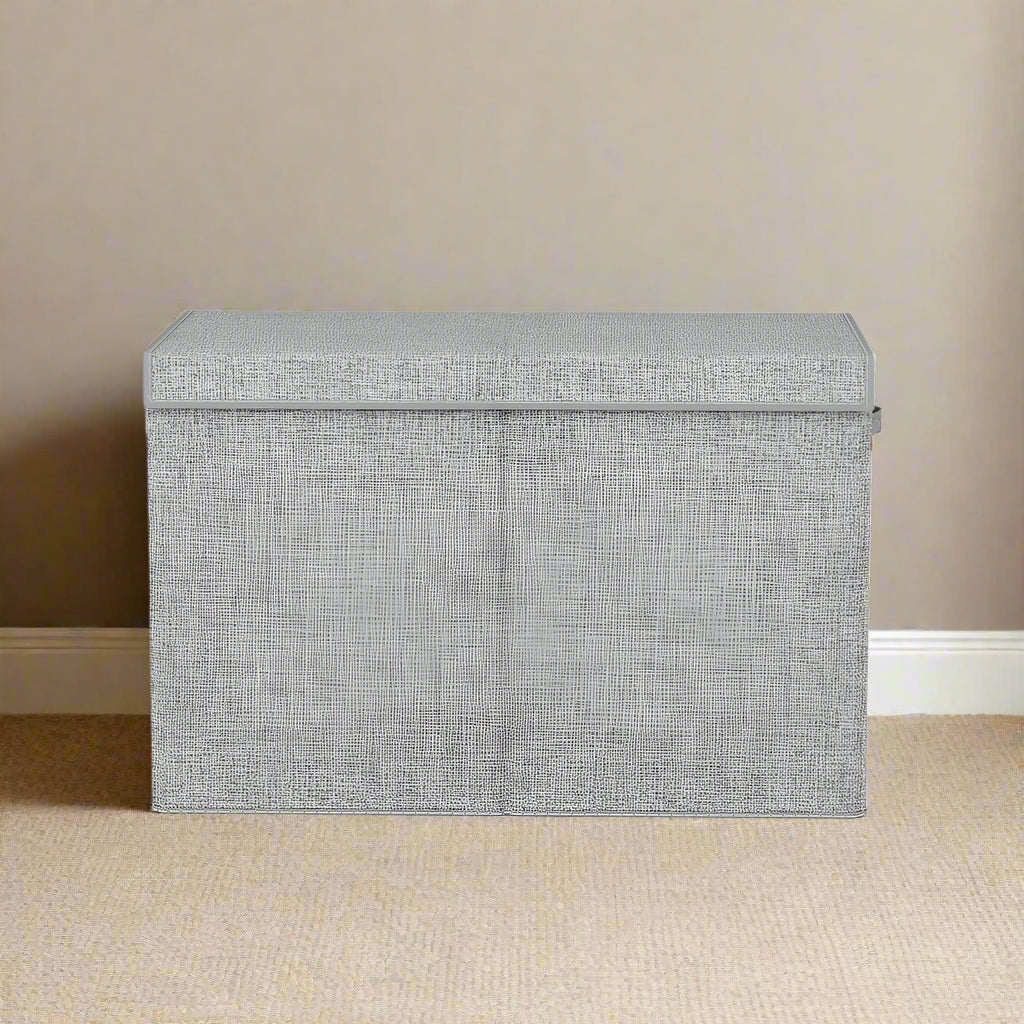 Large Foldable Toy Box Chest Storage with Flip-Top Lid
