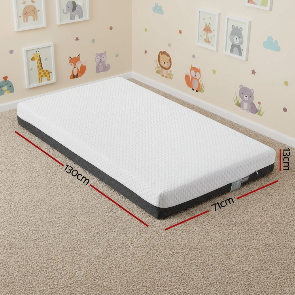 13cm Reversable Baby Cot Mattress - Gel Memory Foam