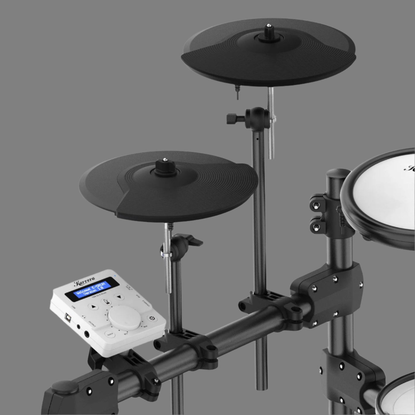 Karrera X23 Electronic Drum Kit With Quiet Mesh Drum Heads, Editable Sound Kits, Kick Pedal And Silicone Kick Drum, Usb Midi And 420 Sound