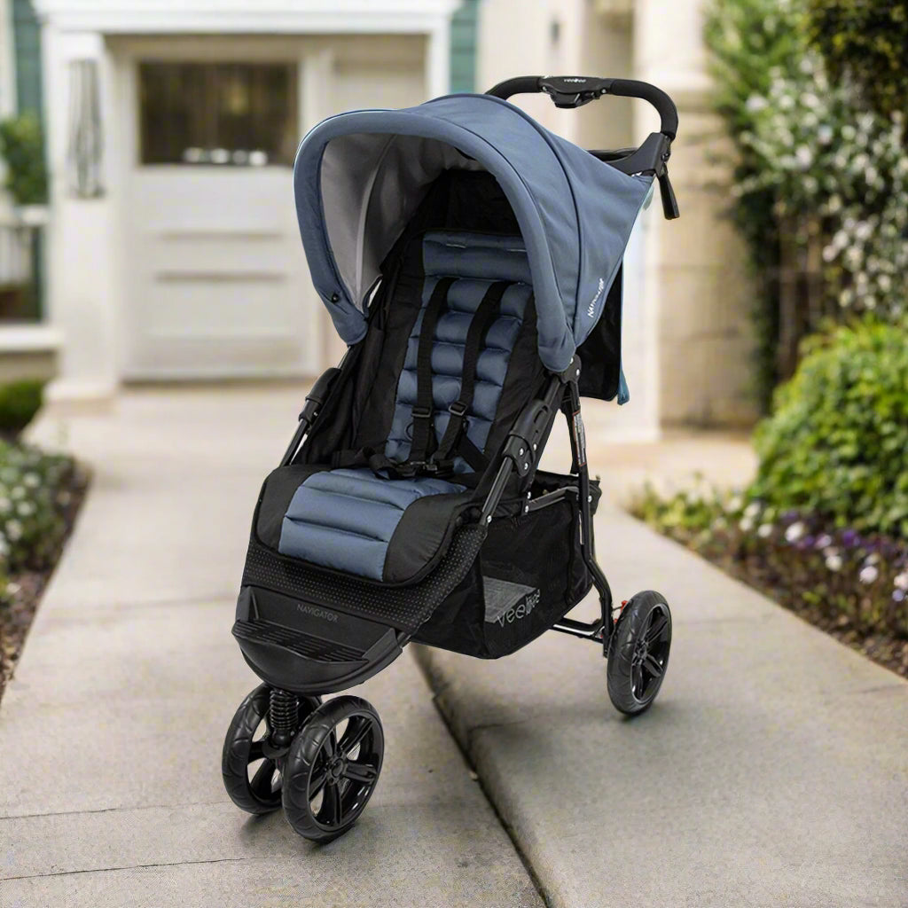 Veebee Navigator Stroller 3-wheel Pram For Newborns To Toddlers - Glacier