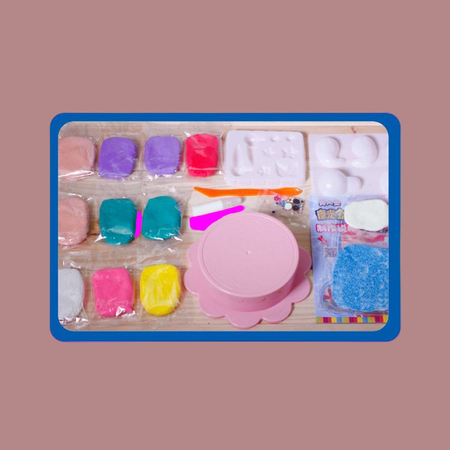 Mermaid Glow Set - Glow-in-the-Dark Super Clay DIY Craft Kit for Kids