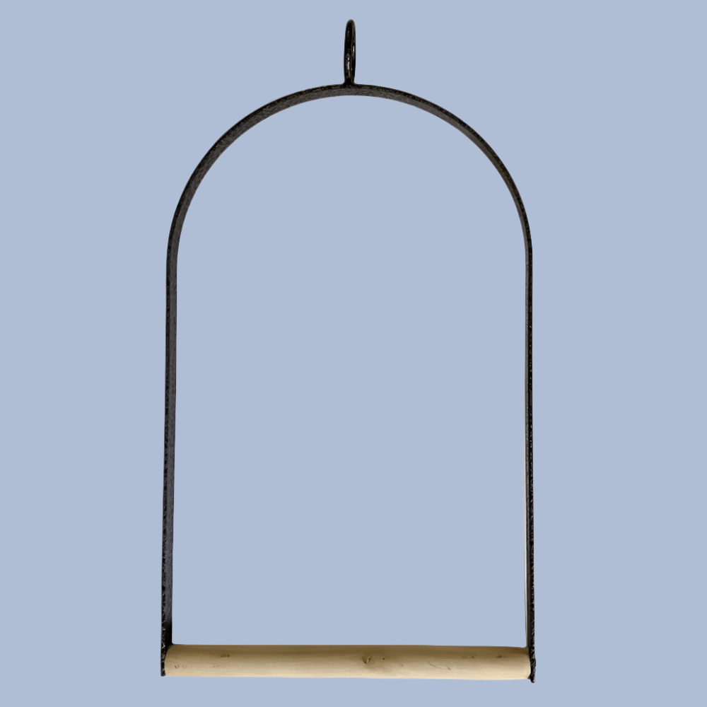 YES4PETS Bird Cage Jumbo Swing Set Metal Arch Frame Wood Perch Canary Pet Parrot Hanging Toy