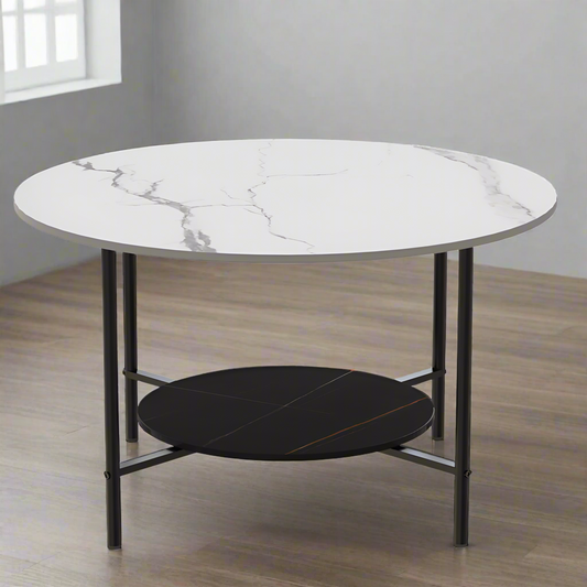 Interior Ave - Duke Round Two Tier Stone Coffee Table
