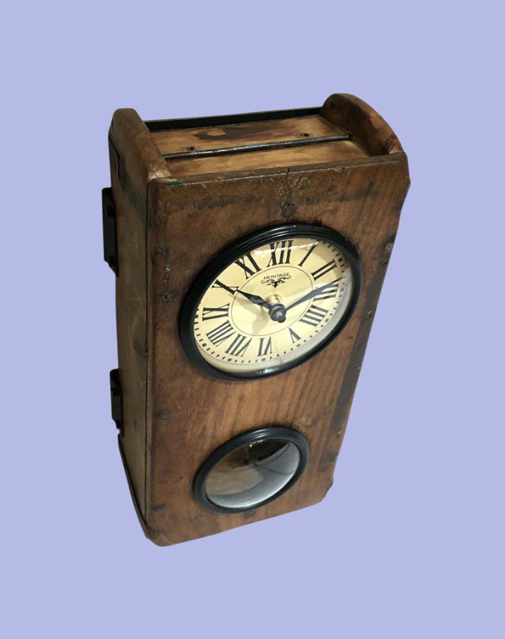 Wall Clock - Brick Mould With Pendulum