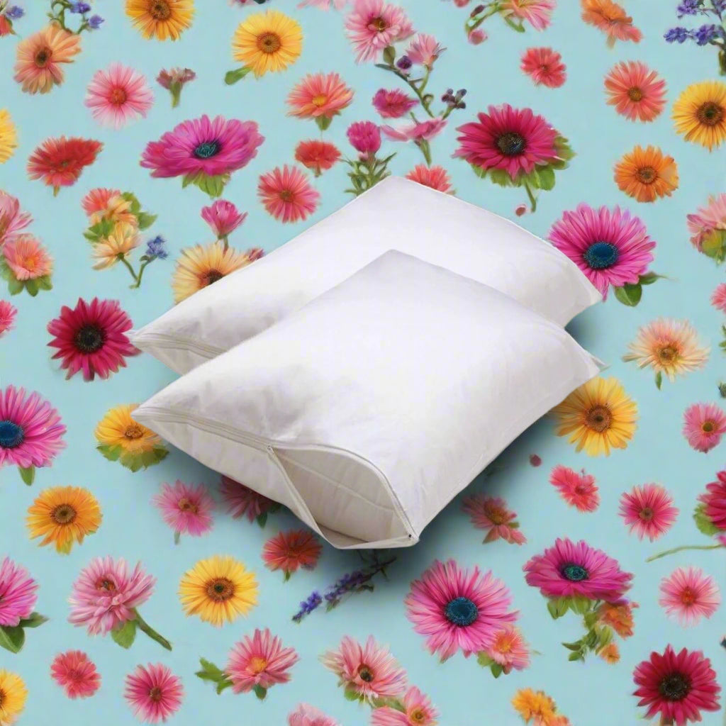 Stain Resistant Pillow Protectors - Set of 2 Standard Size