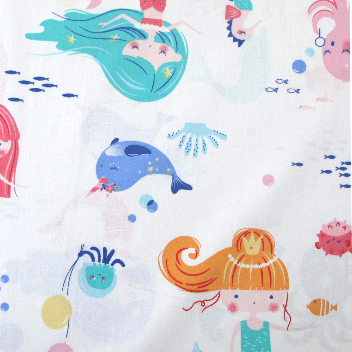 Mermaids & Mates Baby 100% Cotton Printed 3 Piece Cot Sheet Set