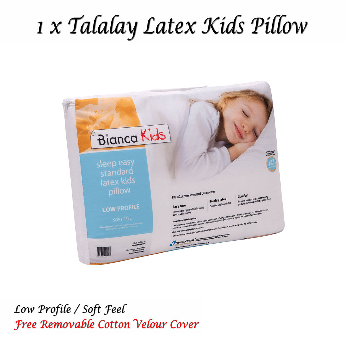 Bianca Talalay Latex Kids Pillow & Cotton Cover