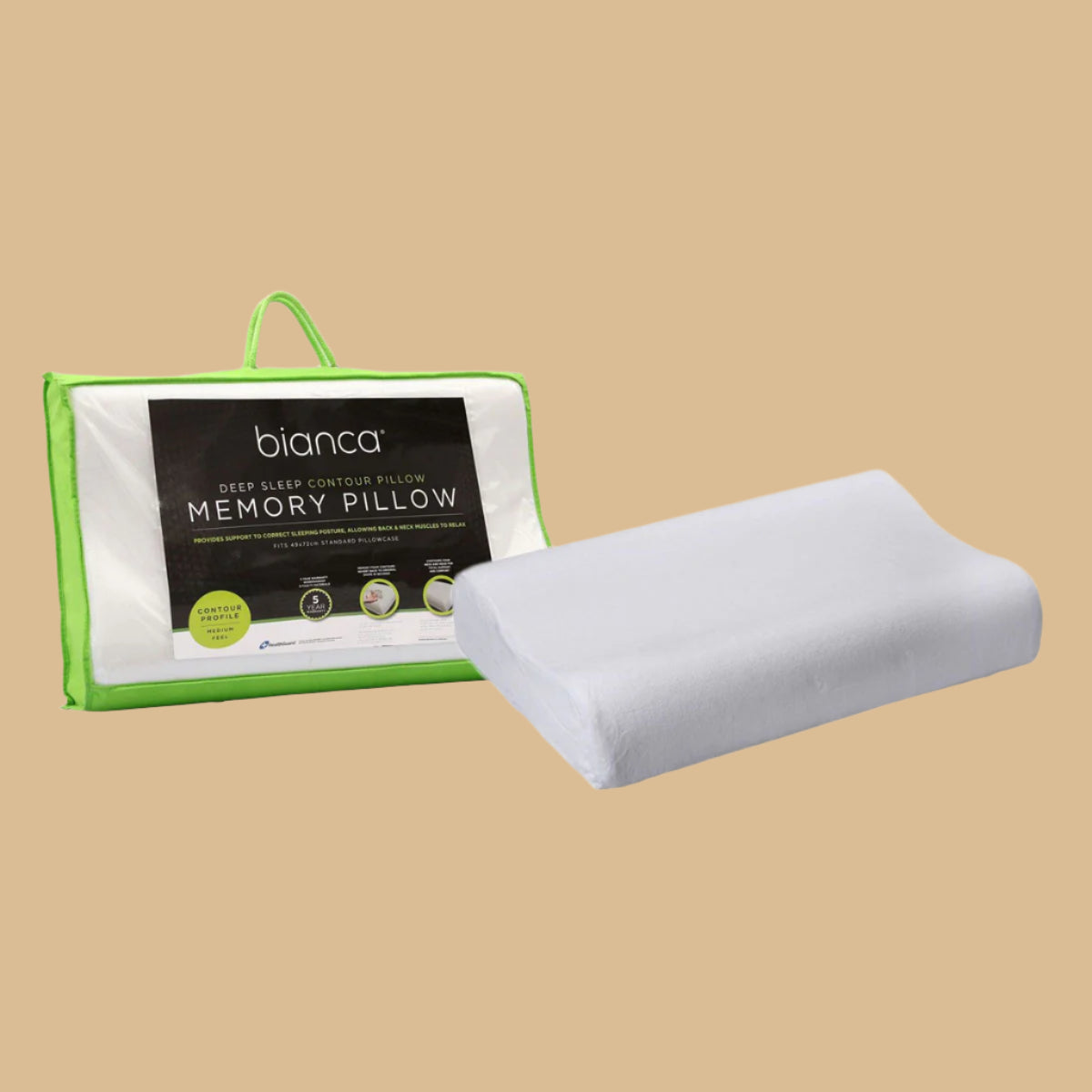 Bianca Memory Foam Contoured Profile Pillow