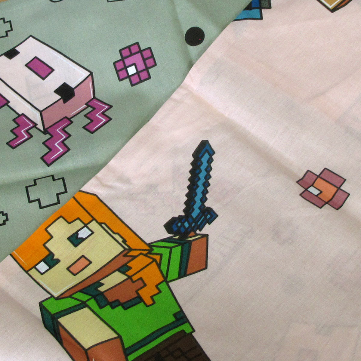 Minecraft Reversible Cotton Quilt Cover Set - Single