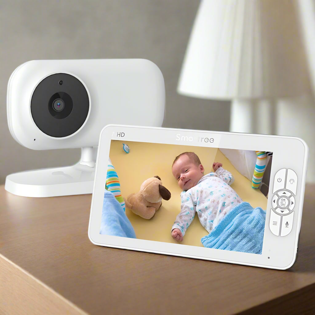 7" Wireless Baby Monitor With Temperature Monitor And 2-Way Audio