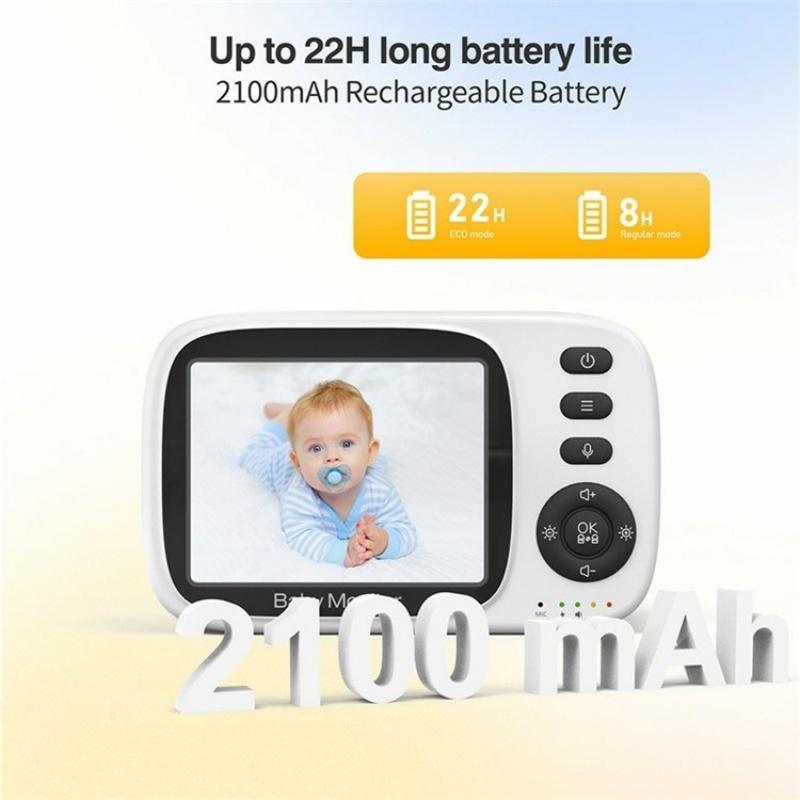 3.2" Baby Monitor With 2-Way Voice Temperature Monitoring