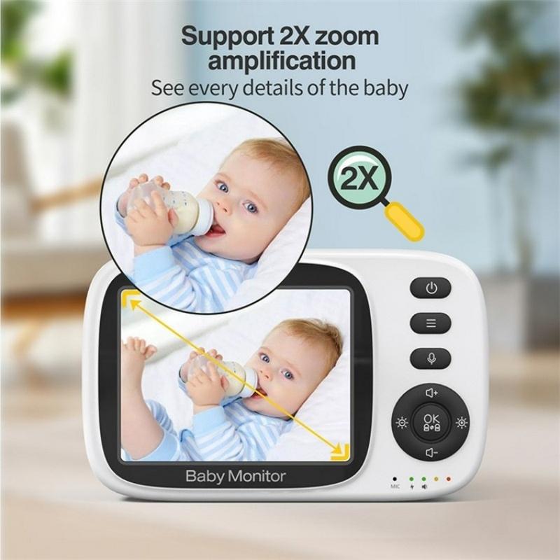 3.2" Baby Monitor With 2-Way Voice Temperature Monitoring