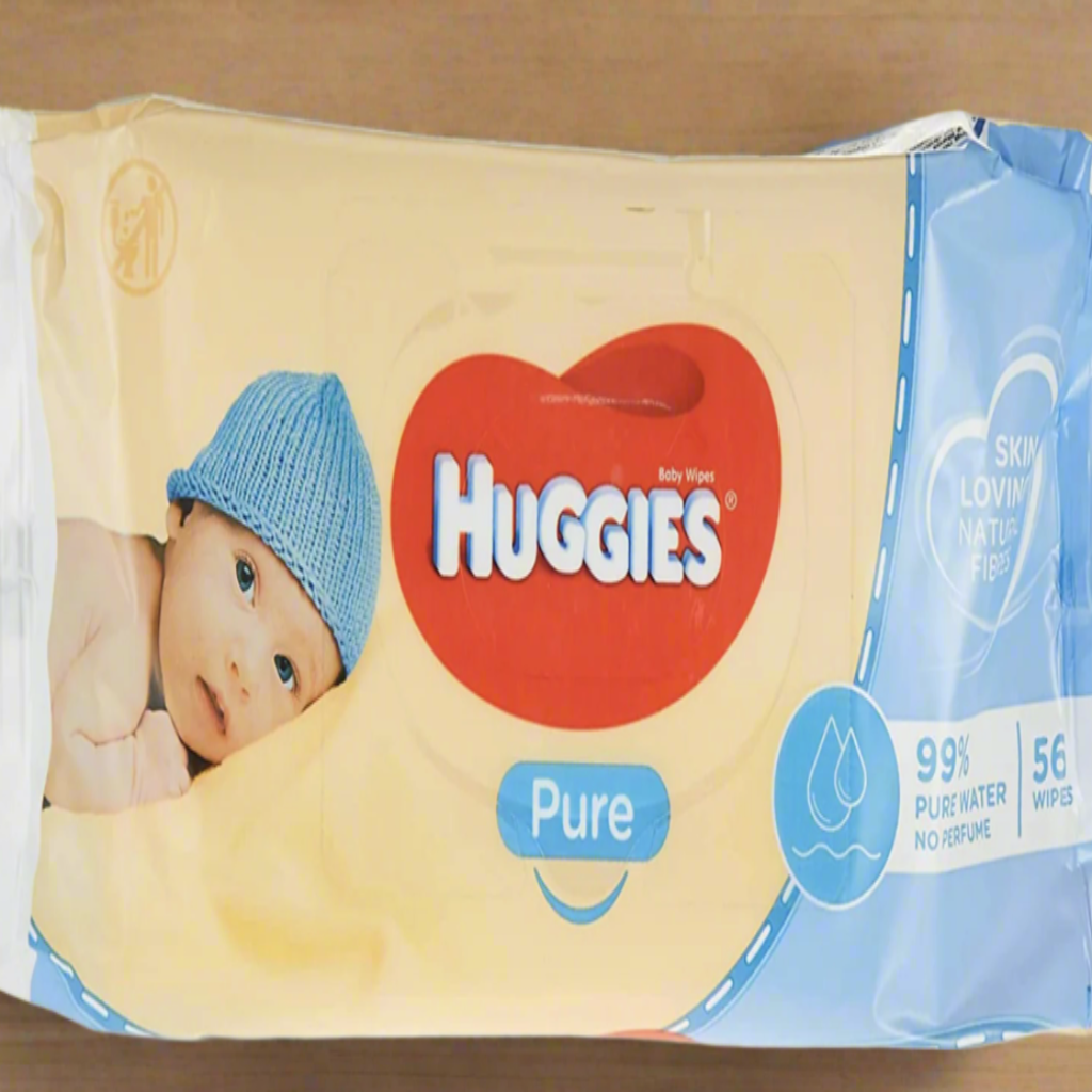 Huggies Pk56 Baby Wipes Pure Unscented Sticky Top