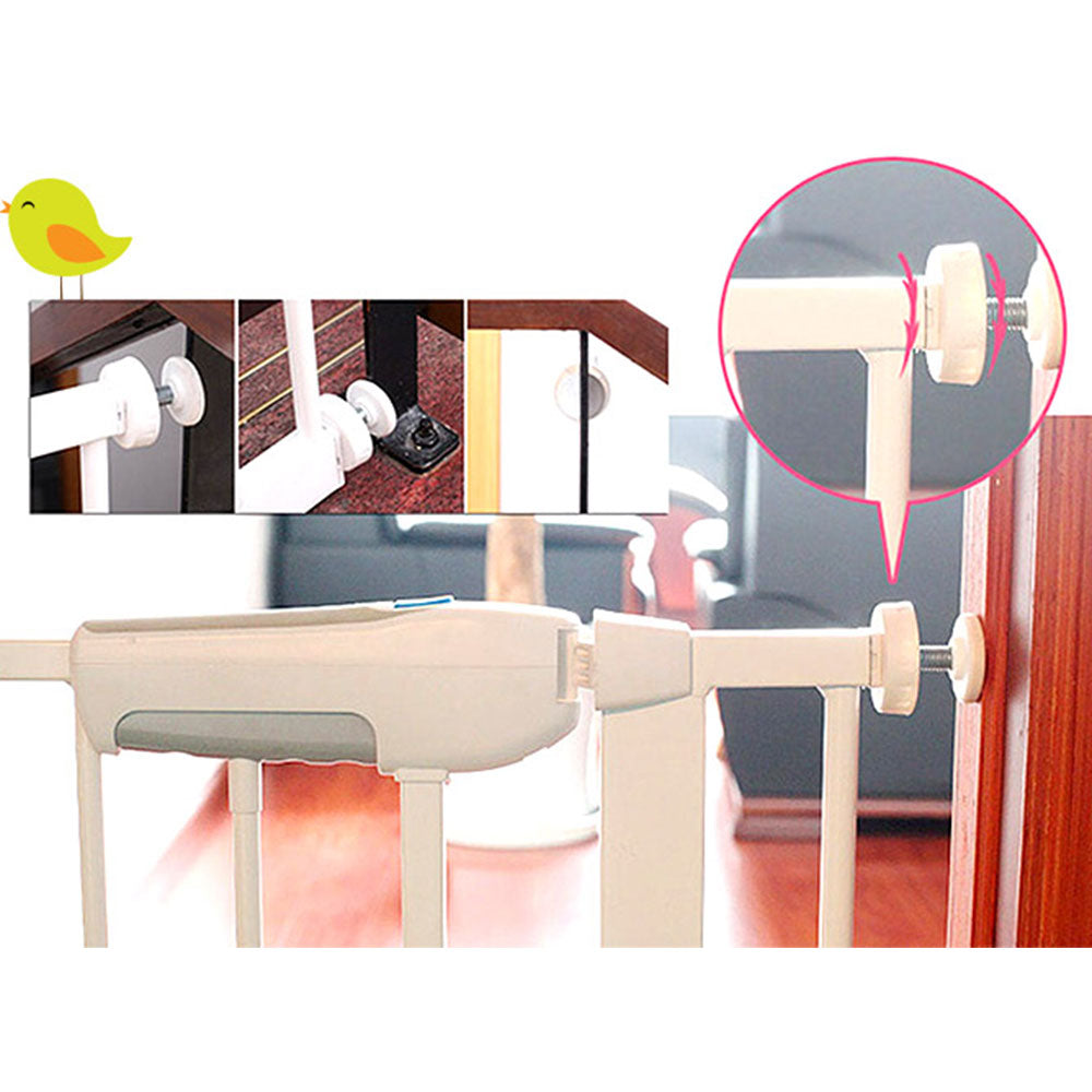 Adjustable Baby and Pet Security Gate with Auto Close Swing Door