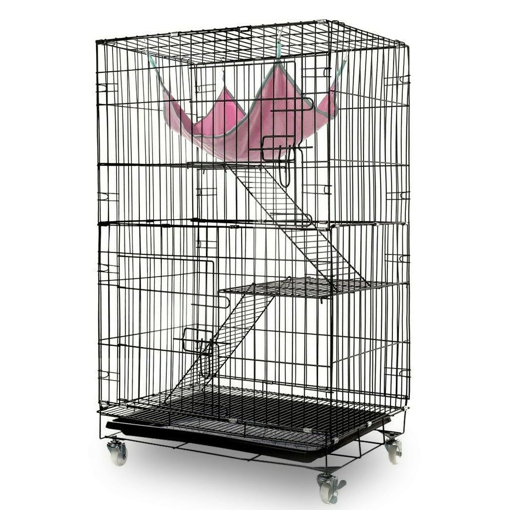 3 Level Small Animal Cage Ferret Rat Hamster Pet Cage Castor L