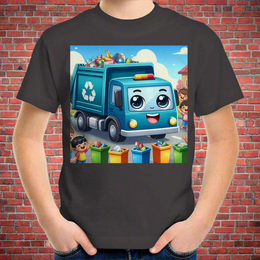 Kids cartoon garbage truck T-Shirt
