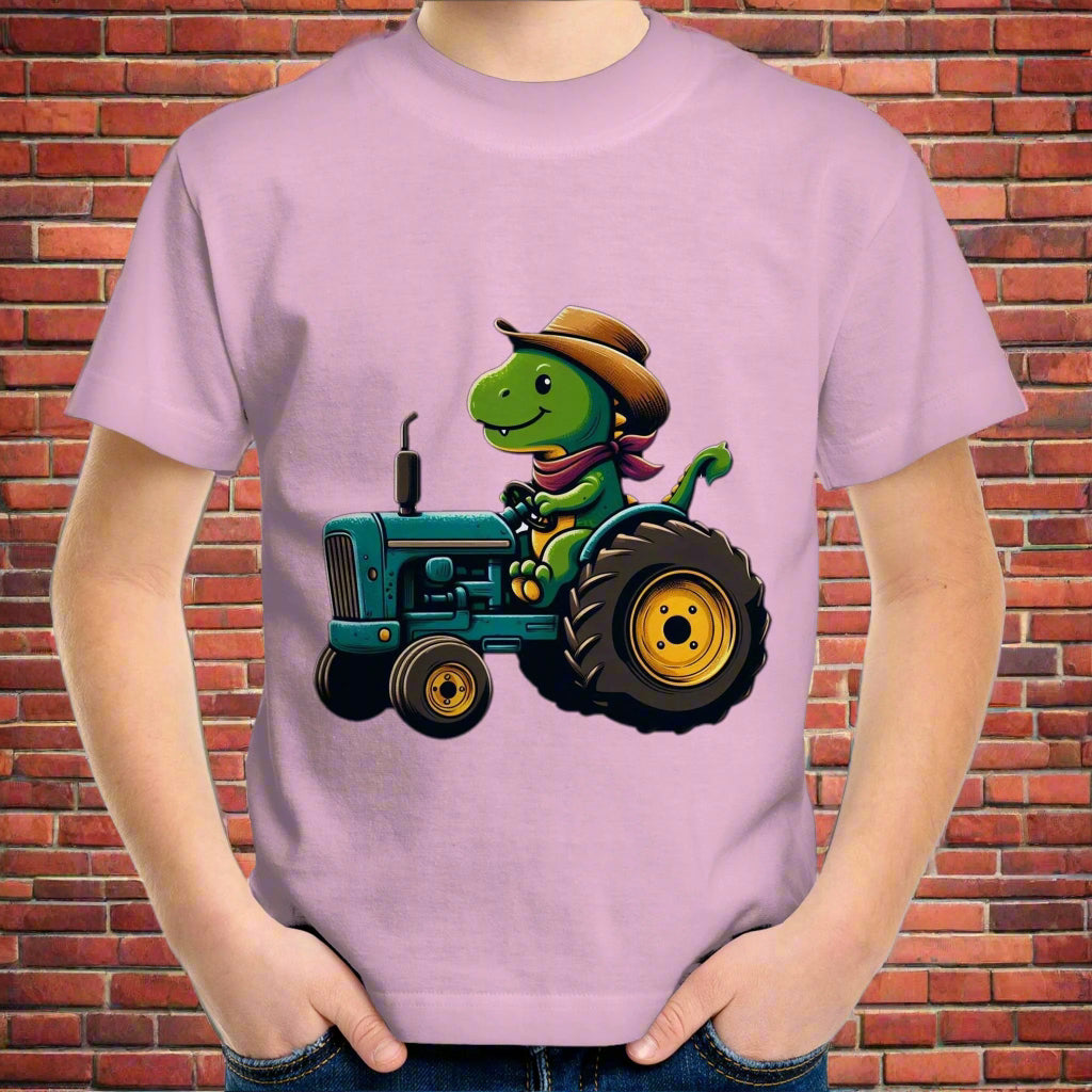 Dinos and Tractors Kids T-Shirt