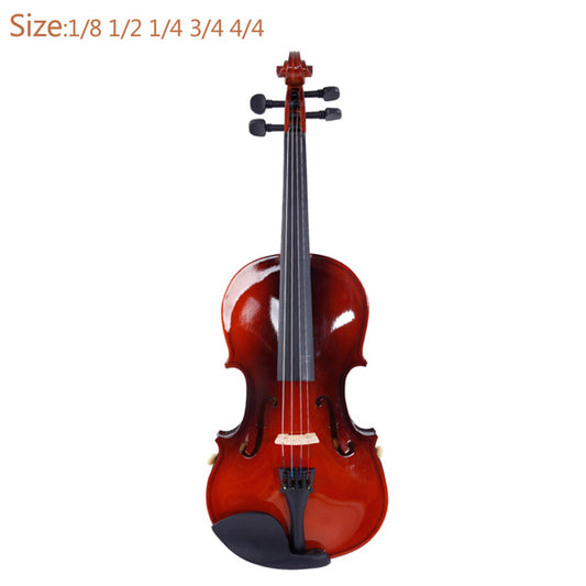 Solid Wood Violin with a Case - Full Size