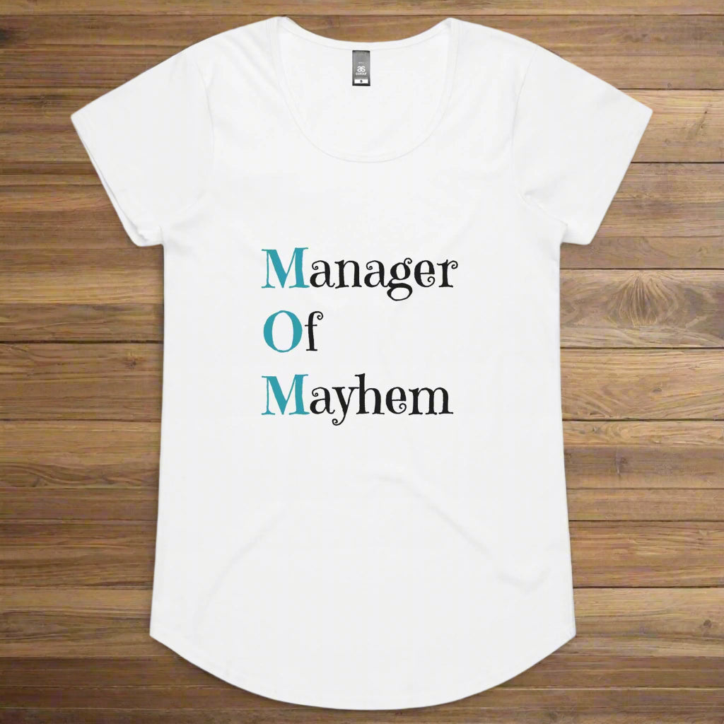 Manager Of Mayhem - Womens Scoop Neck T-Shirt